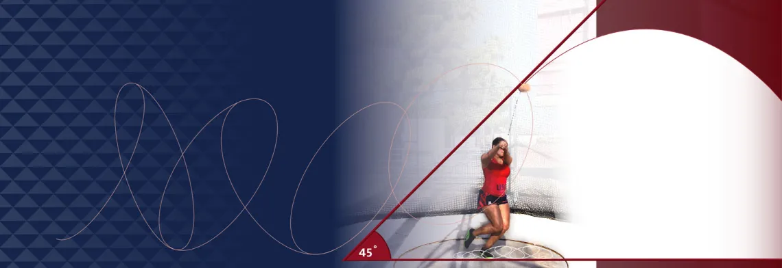 University of Arizona athlete demonstrates the physics of the hammer for the olympics