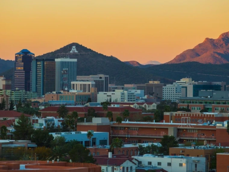 A Mountain at sunset