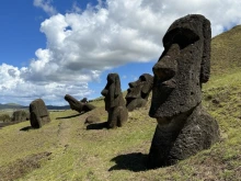 an easter island statue